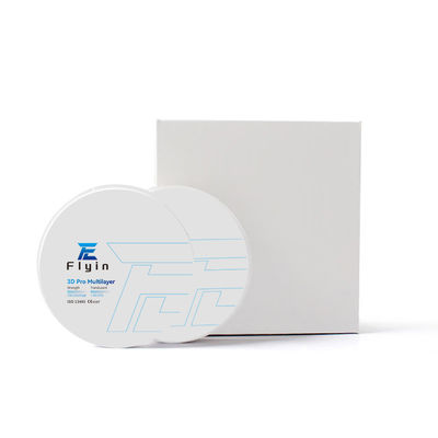 ห้องปฏิบัติการทันตกรรม 3D โปรหลายชั้น Zirconia Block สําหรับทันตกรรมฟันเทียม 98 * 10-25mm