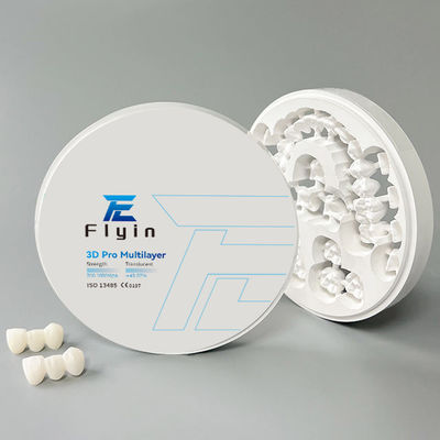 ห้องปฏิบัติการฟัน Cad Cam Zirconia Blocks 3D Pro Multilayer Pre Shaded สําหรับระบบเปิด