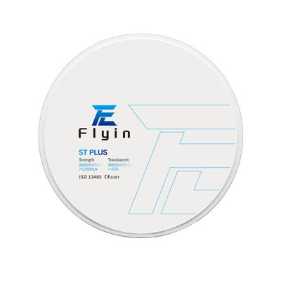 Flyin ST Plus Zirconia Disc CAD CAM Super Translucency 43% คุณภาพสูงสําหรับการผลิตฟันปลอม / วัสดุทางปาก