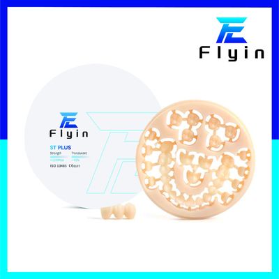 ขาว Zirconia โบล็อกฟัน ความแข็งแรงโค้ง 1100 Mpa สําหรับเพชรฟัน